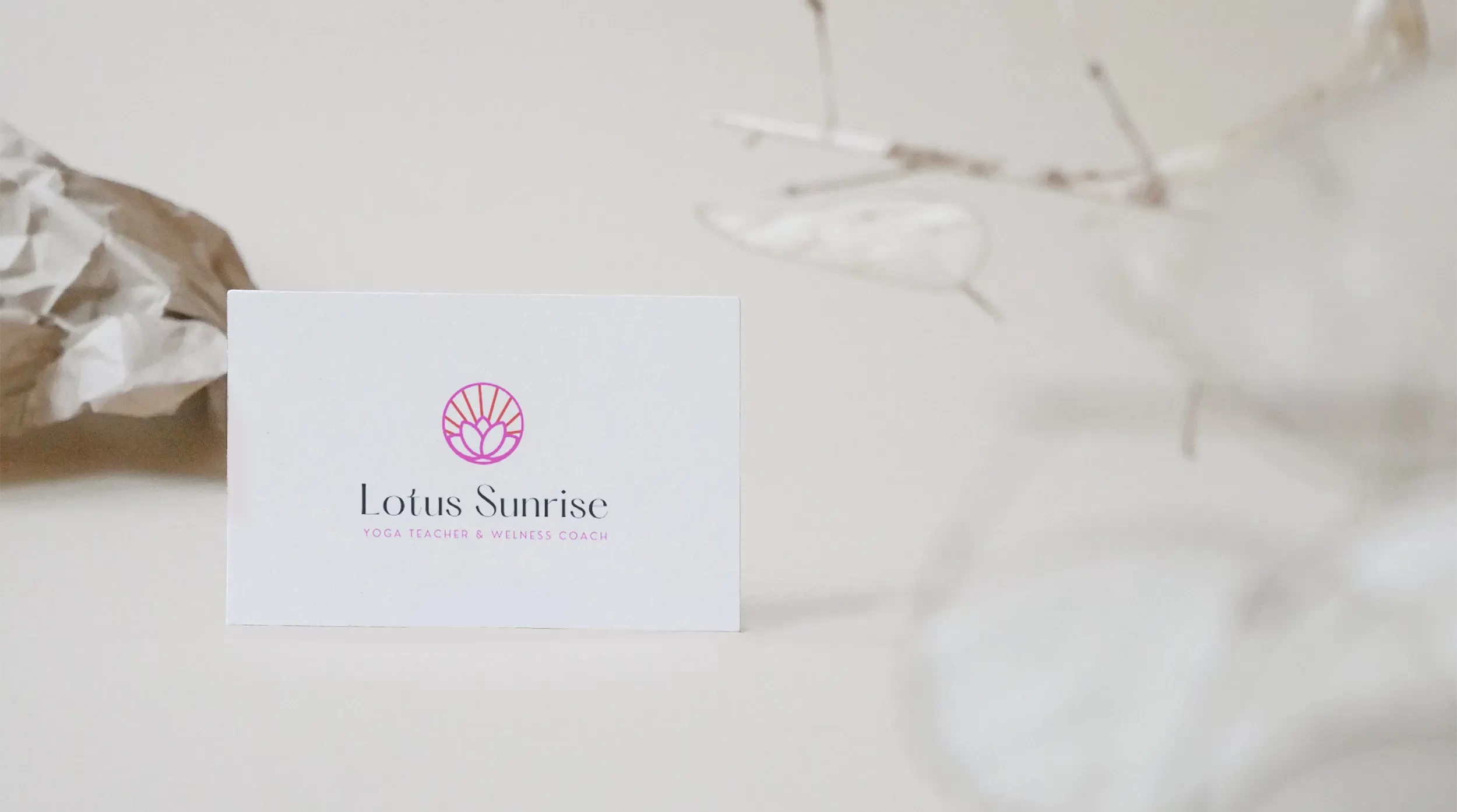 lotus yoga template business card